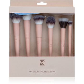 SOSU Cosmetics Luxury Brush Face Collection set perii machiaj faciale - imagine 2